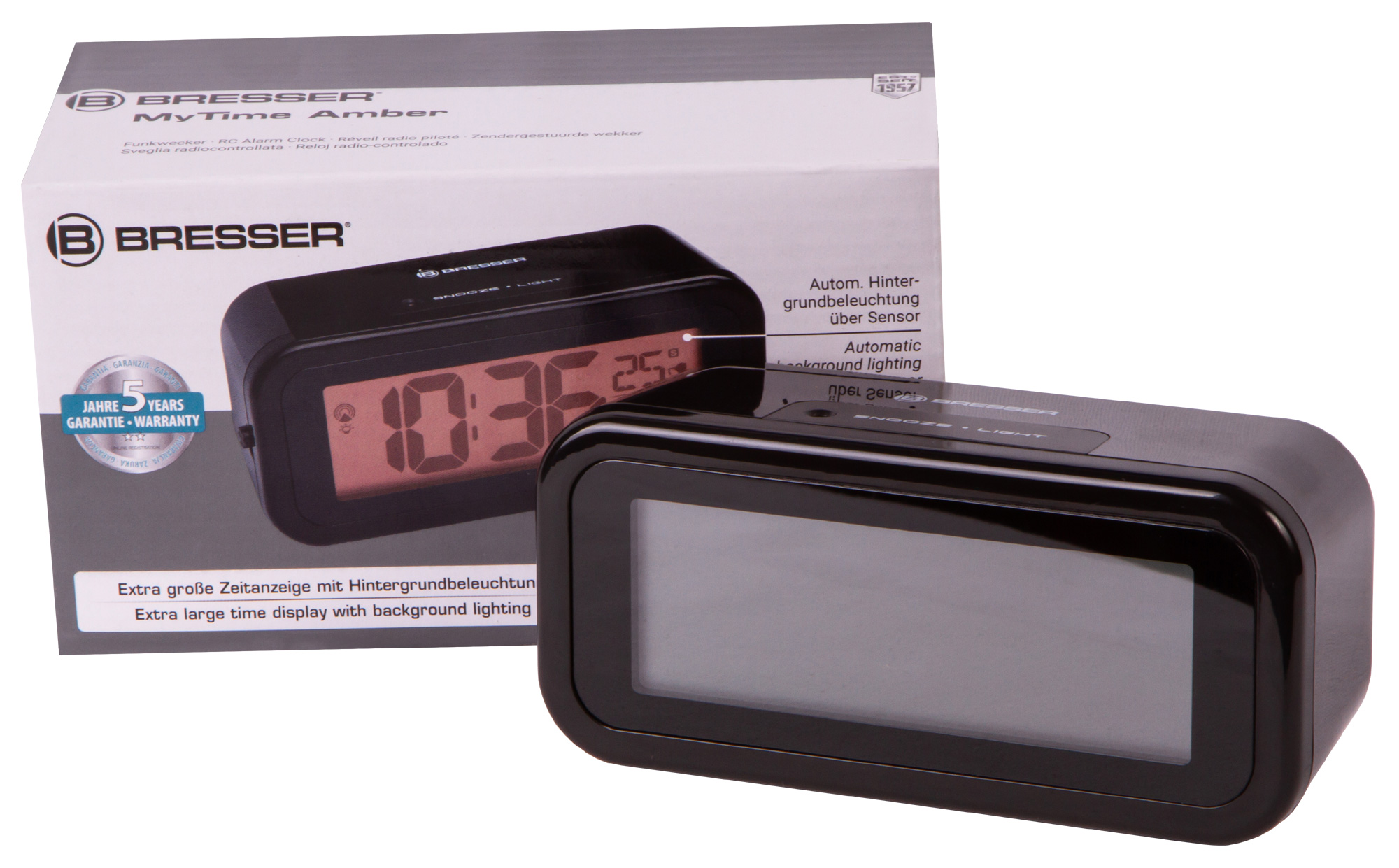 Часы Bresser MyTime Amber, черные купить в Тюмени | Барометры, метеостанции, часы