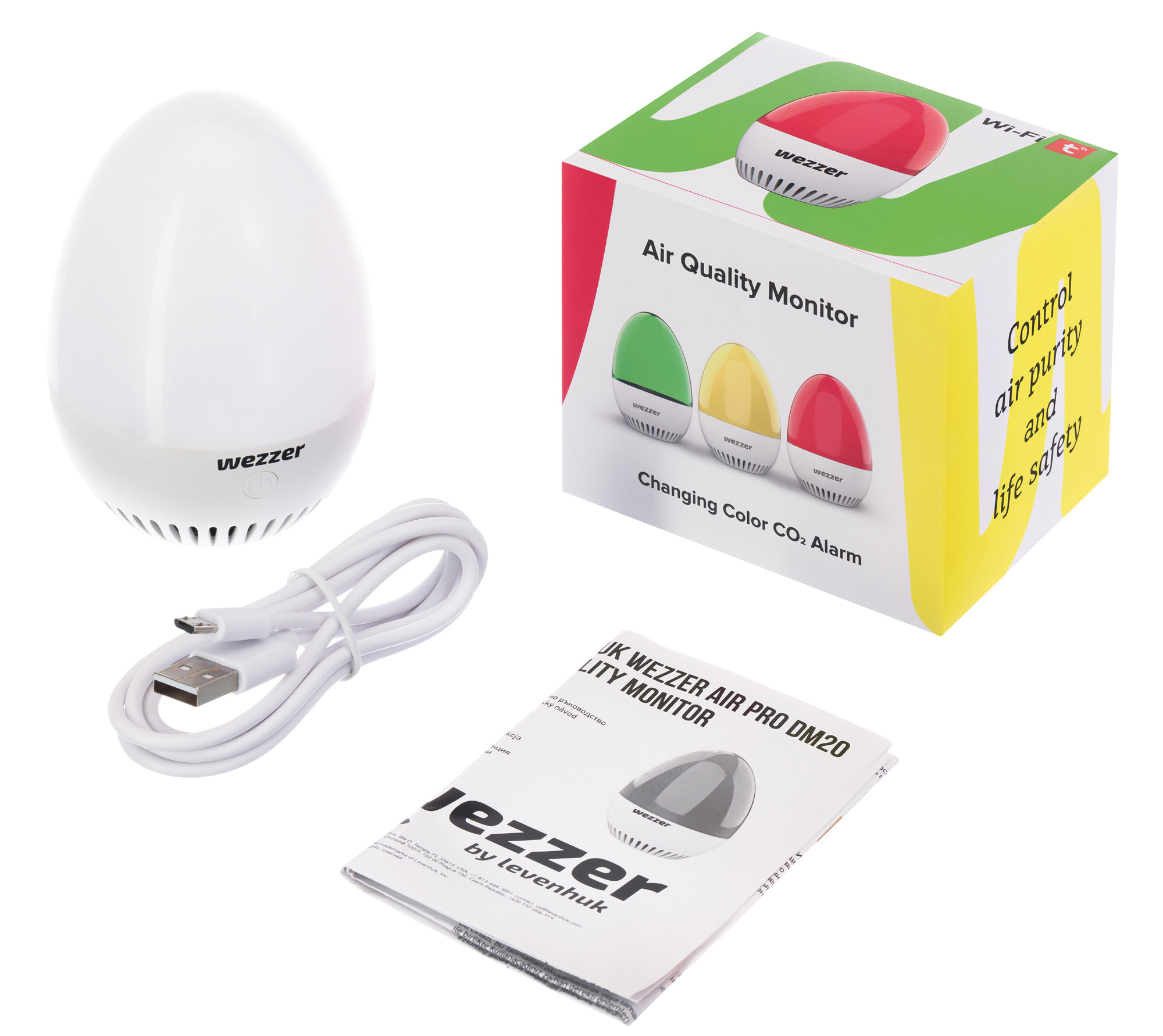 Монитор качества воздуха Levenhuk Wezzer Air PRO DM20 купить в Тюмени | Барометры, метеостанции, часы