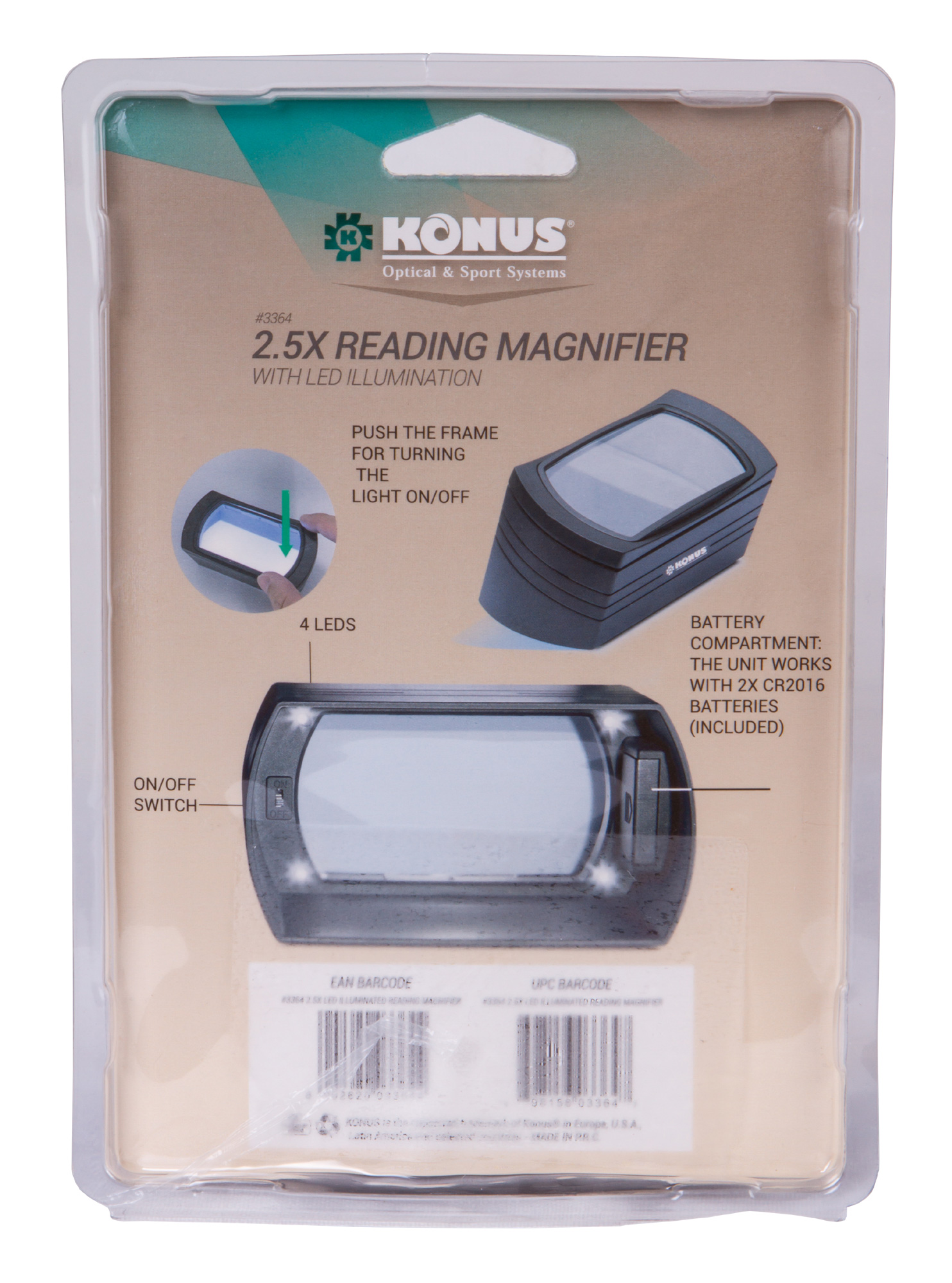 Лупа Konus Reading 2,5x купить в Тюмени | Лупы
