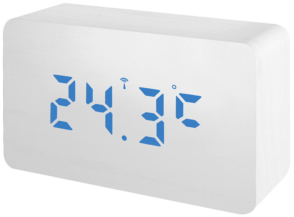 Часы Bresser MyTime W Color LED Blue, белые купить в Тюмени | Барометры, метеостанции, часы