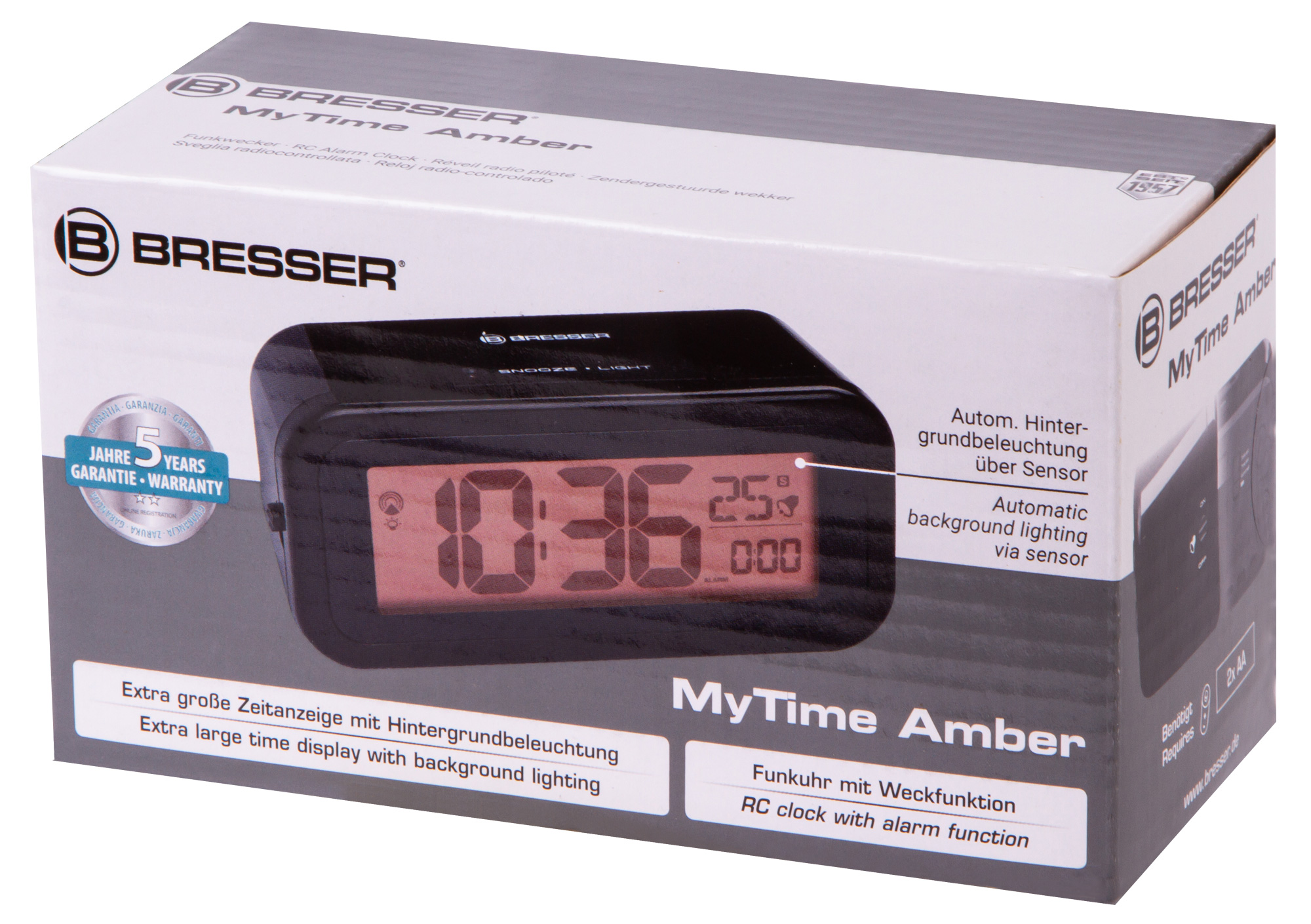 Часы Bresser MyTime Amber, черные купить в Тюмени | Барометры, метеостанции, часы